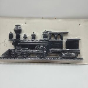 New Old Vintage 1970 Steam Locomotive Wall Plaque Train Collector Mailbox Topper